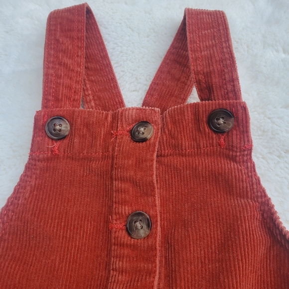 Kids Corduroy Button-Down Dress - Rust Color Size 4- 5T XS - Picture 3 of 4